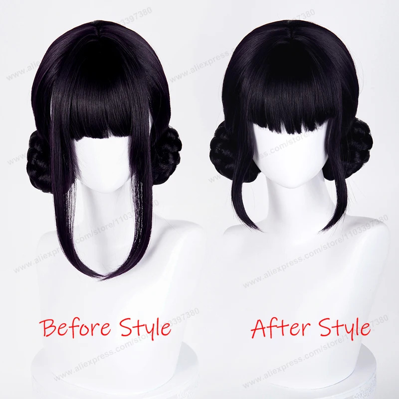 Anime Zoey Cosplay - Zoey Cosplay Wig Synthetic Black Purple