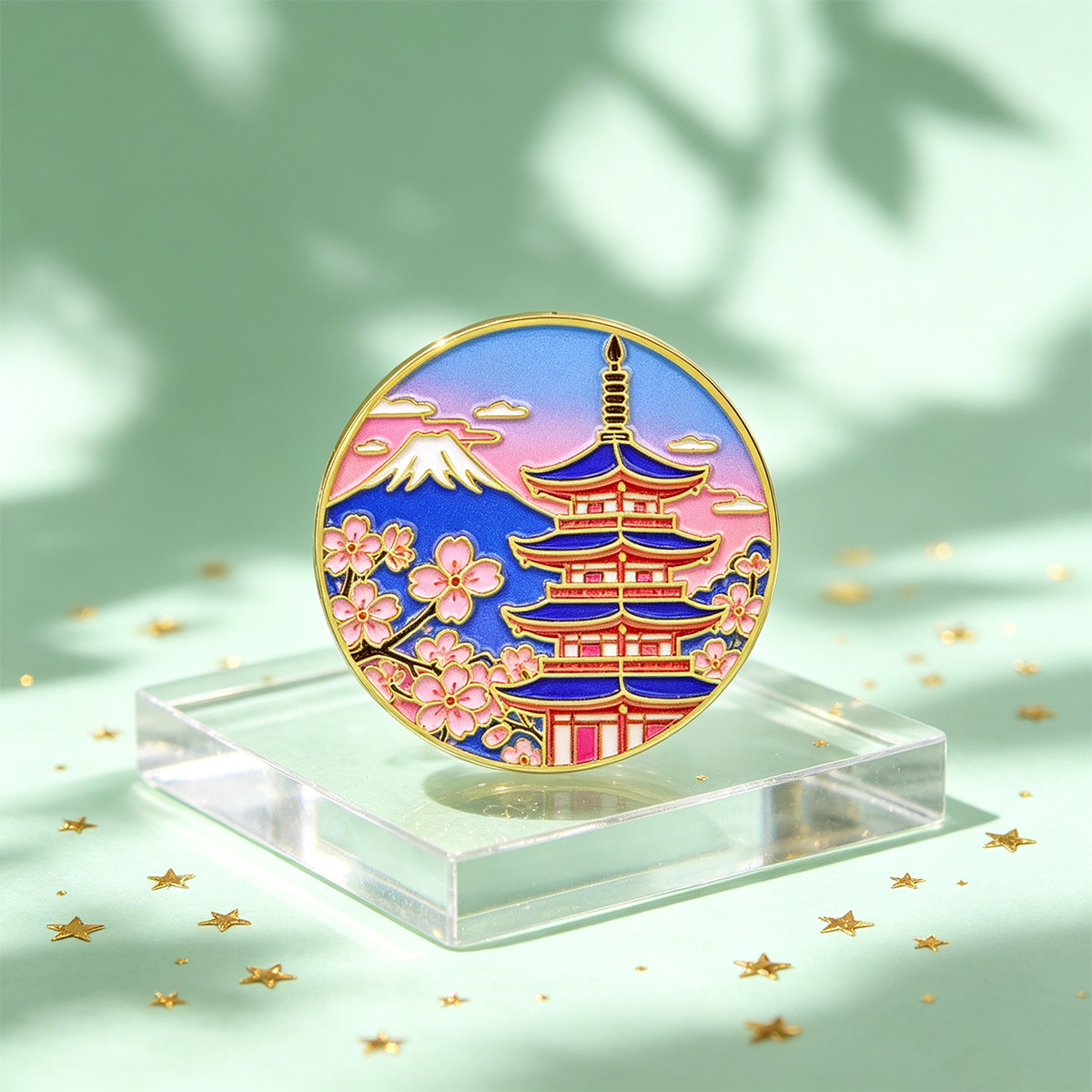 Japanese Cherry Blossom Enamel - đánh giá và giá Anime Cosplay Easy